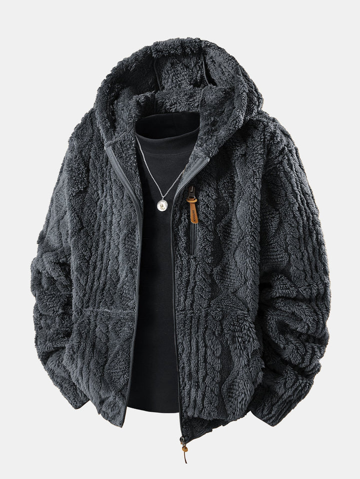 Hoodie Velinor z Żakardowym Wzorem