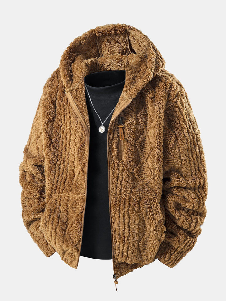 Hoodie Velinor z Żakardowym Wzorem