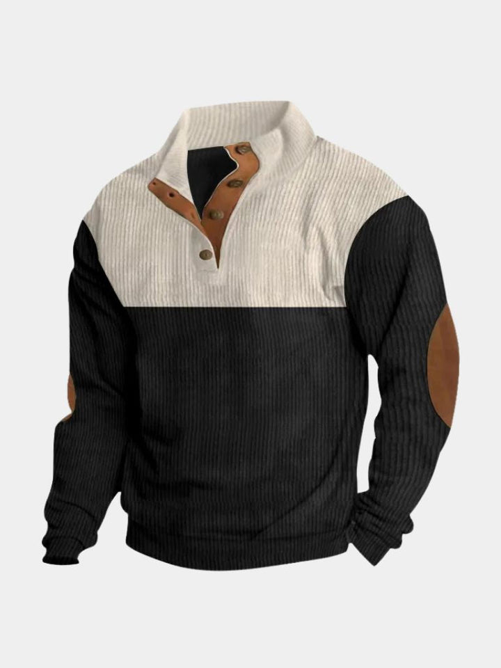 Rowen™ | Pulower z wysokim kołnierzem w stylu retro z korduroju