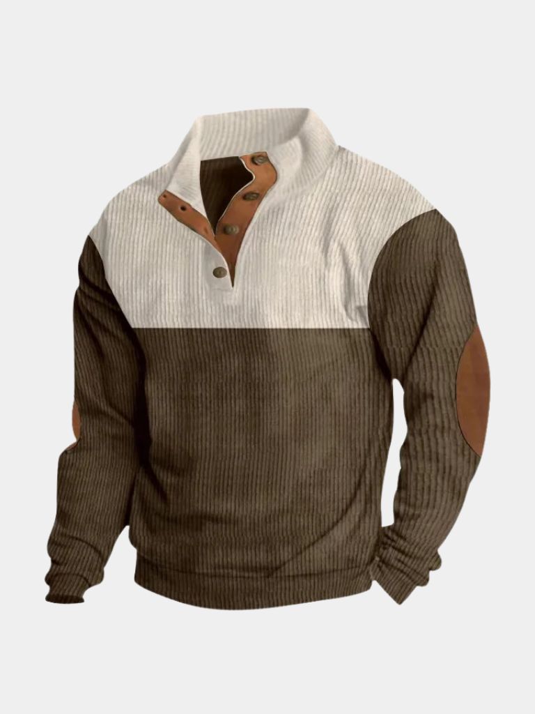 Rowen™ | Pulower z wysokim kołnierzem w stylu retro z korduroju