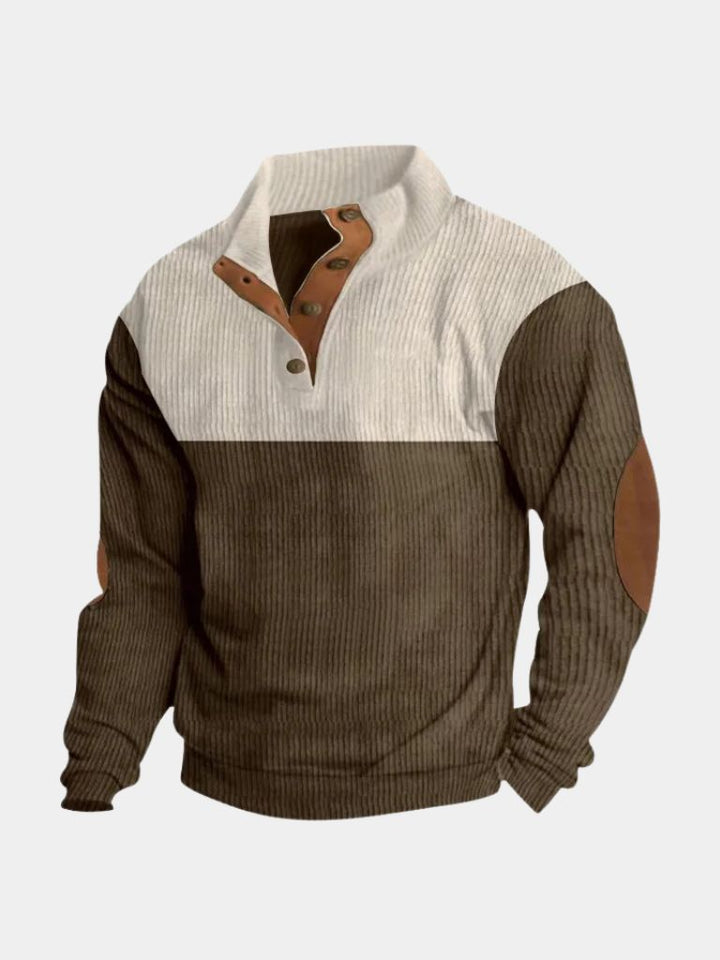 Rowen™ | Pulower z wysokim kołnierzem w stylu retro z korduroju