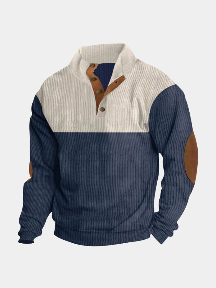 Rowen™ | Pulower z wysokim kołnierzem w stylu retro z korduroju