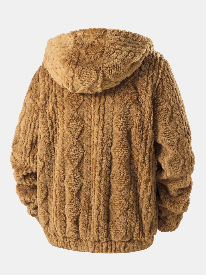 Hoodie Velinor z Żakardowym Wzorem