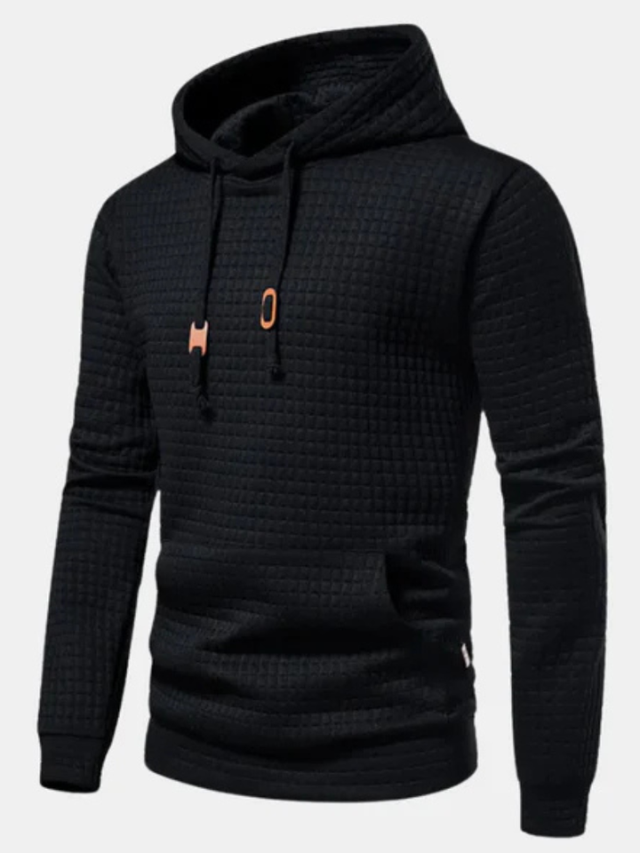 Asher | Bluza z kapturem o splocie waflowym