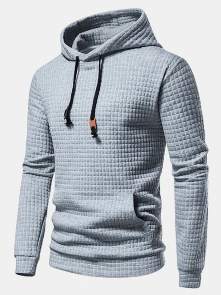 Asher | Bluza z kapturem o splocie waflowym