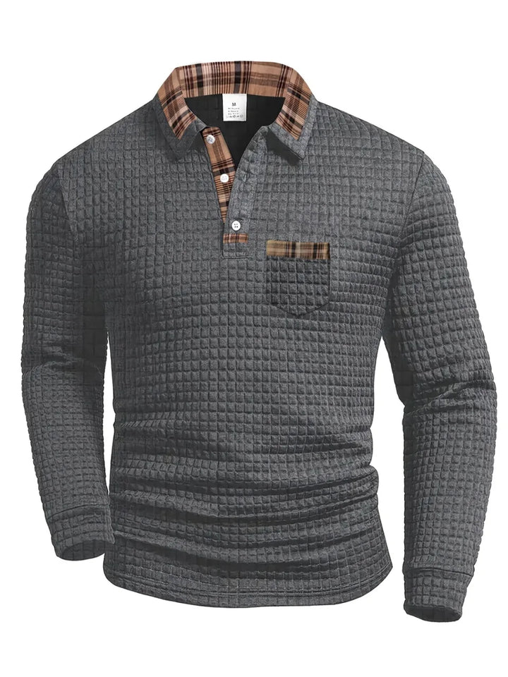 Sweter Polo z Wysokiej Jakości Dzianiny Cason
