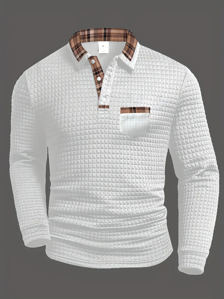 Sweter Polo z Wysokiej Jakości Dzianiny Cason