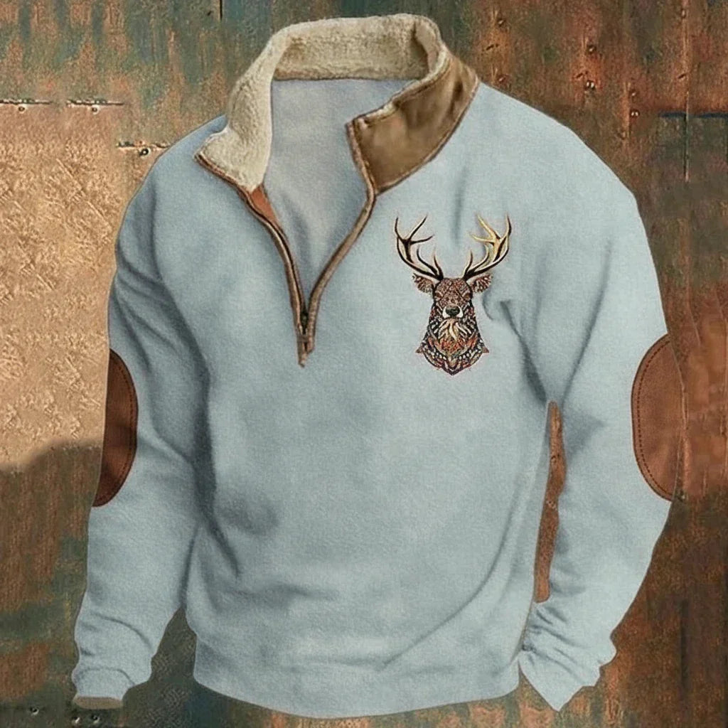 Darven Nordic Deer Knit Pullover