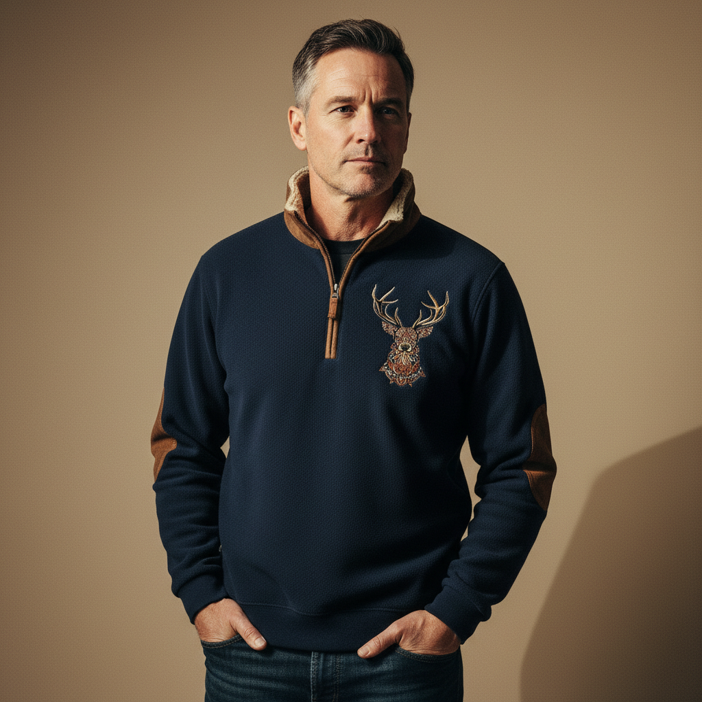 Darven Nordic Deer Knit Pullover